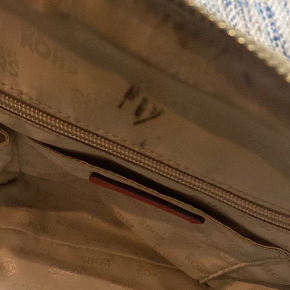 Michael Kors MK Logo Satchel with Red Trim - Picture 6 of 8